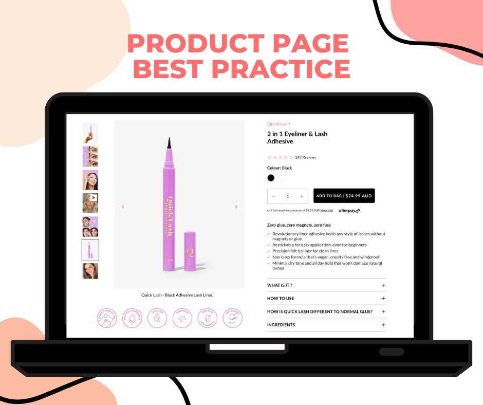 The ingredients for a high converting product page